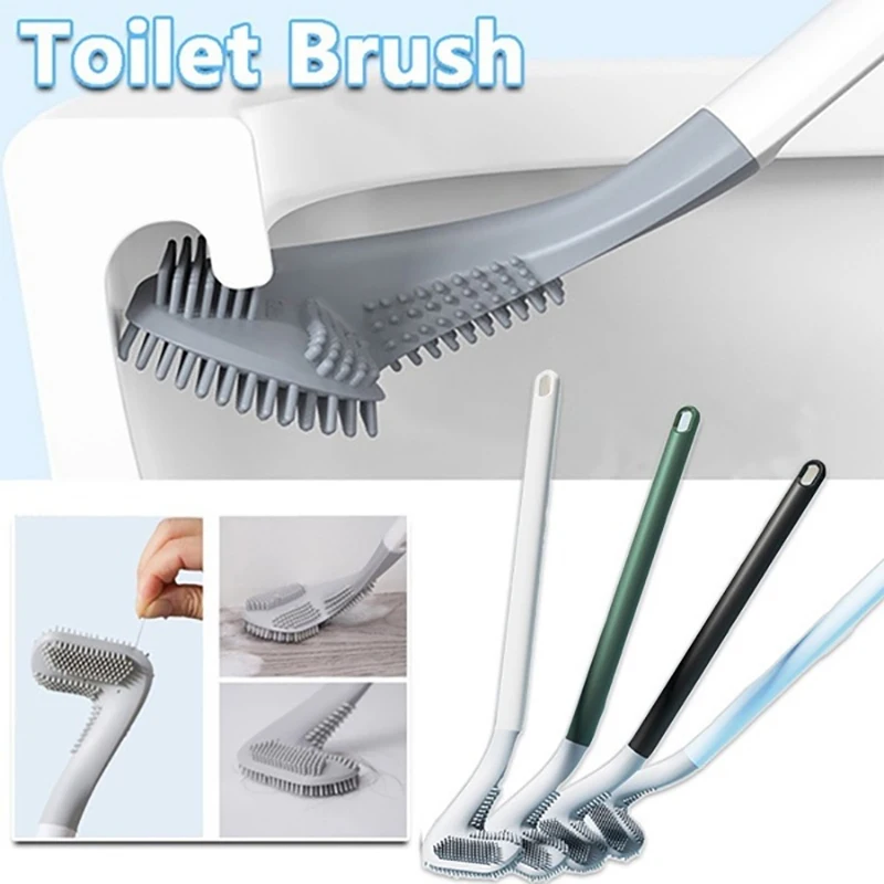 New Creative Golf Brush Head Toilet Brush Wall Mounted Soft Rubber Long