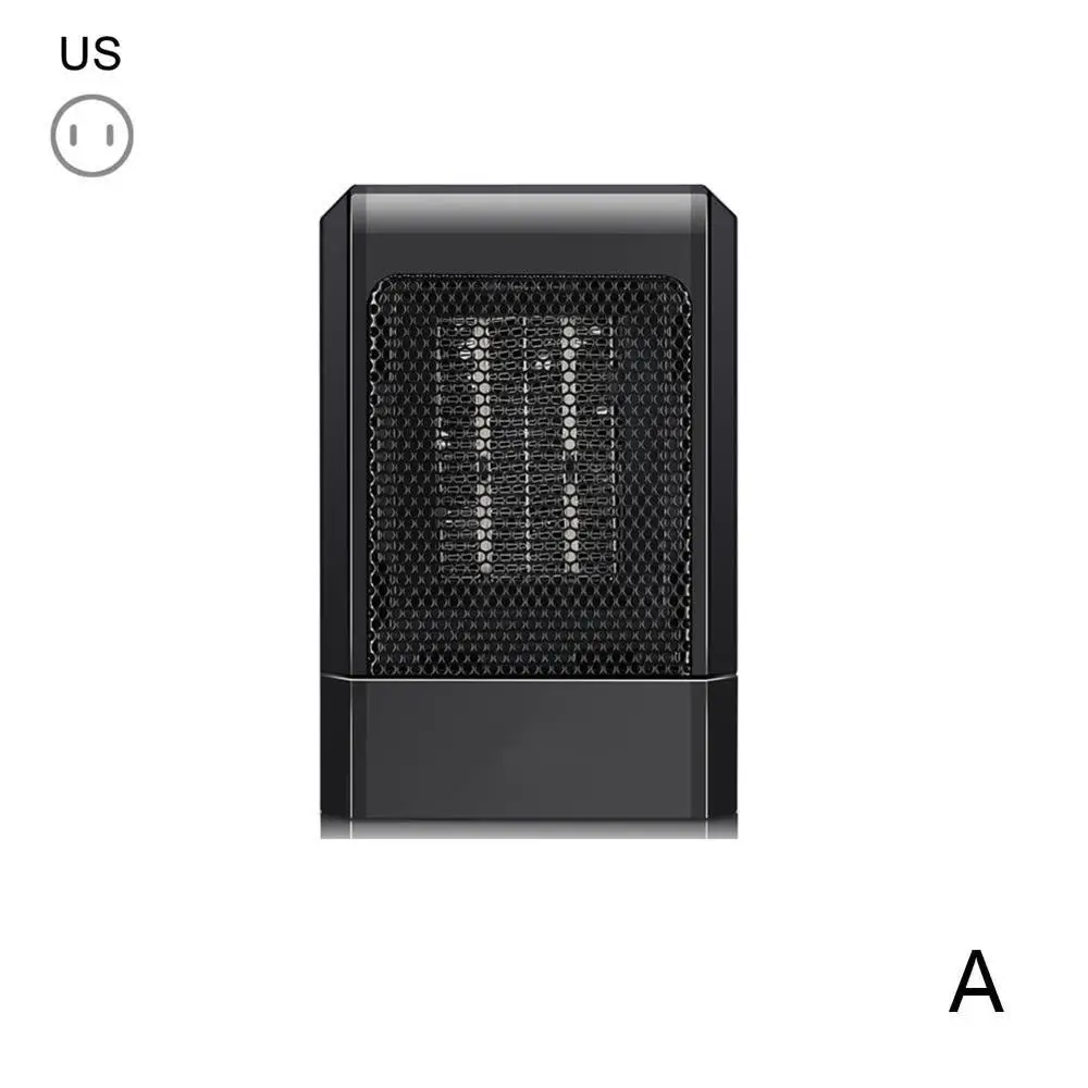 Black US Plug Мини 500 Вт Портативный Керамический нагреватель Электрический охладитель горячий вентилятор зимний нагреватель - Цвет: Black US Plug