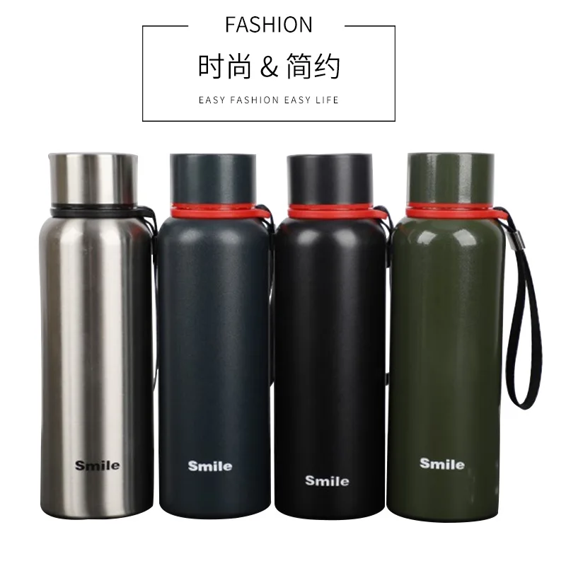 

Outdoor Sports Large-Volume Double-layerd Stainless Steel Insulation Mug 304 Camisole Spacious Military Pot Space Business Gift