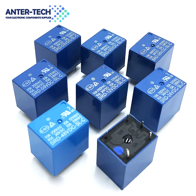 Реле общего назначения SRD-05VDC-SL-C SRD-12VDC-SL-C SRD-24VDC-SL-C SRD-48VDC-SL-C 5-контактный разъем