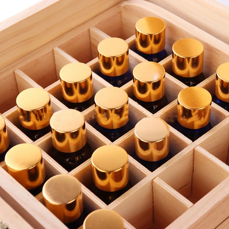 Wooden Essential Oil Box Wooden Essential Oil Storage Box Solid Wood Gift Box Multi-Square Essential Oil Box