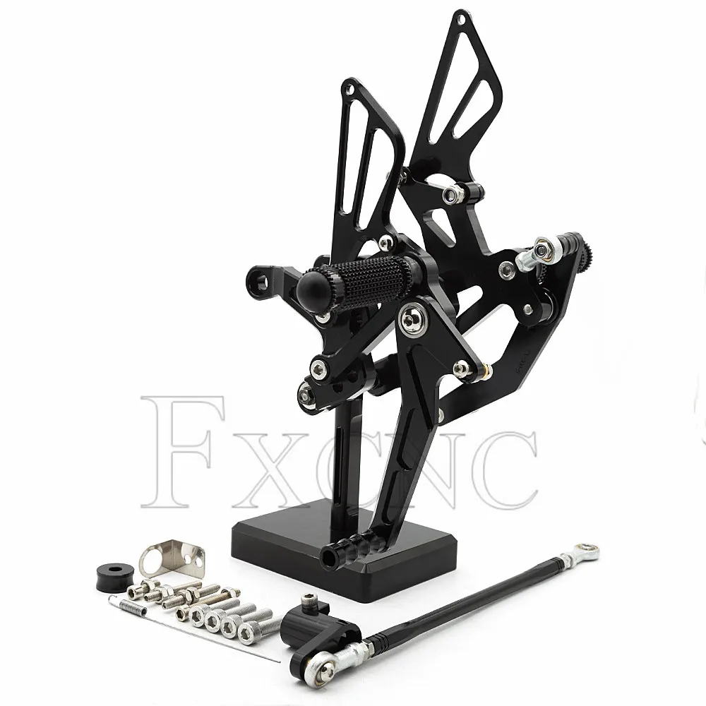 FXCNC Racing CNC Billet Motorcycle Adjustable Rearsets Foot Pegs Rear Set Fit For Kawasaki Z900 2017 2018 2019 