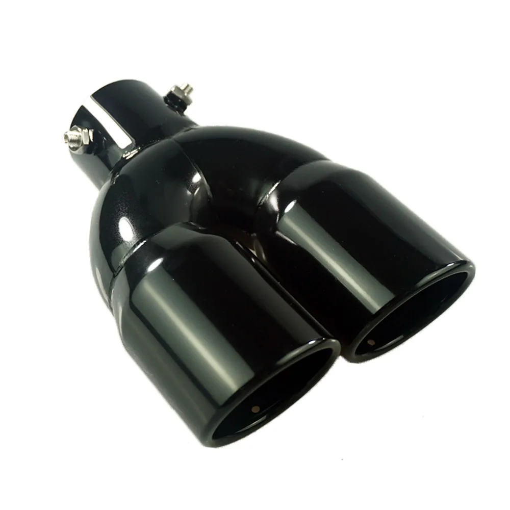 1PCS Car Rear Exhaust Tip Stainless Steel Muffler Tail Pipe Universal Nozzle Trim
