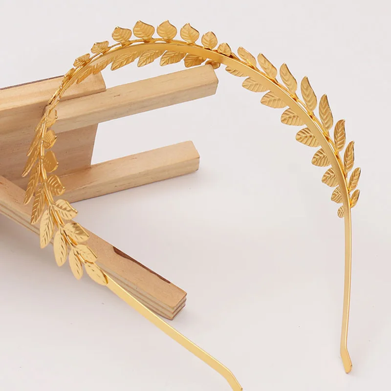 Golden headbands 5 шт. серебристо-золотистые металлические застёжки обруч в форме листьев для Braidmaids Свадебные задняя ободки для волос, повязки для волос, свадебные аксессуары для волос - Цвет: Golden headbands
