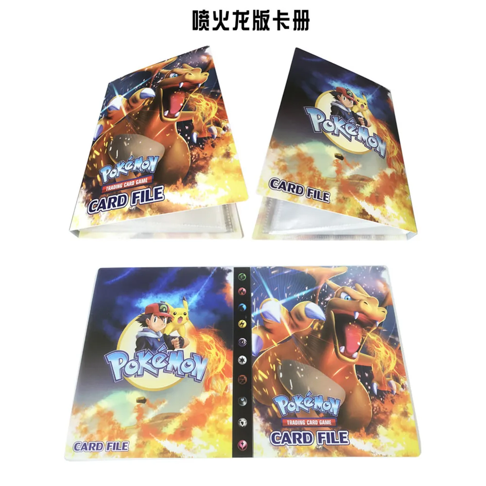 240pcs Cards Holder Album Toys For Novelty Gift Large Capacity Pokemon Cards Book Album Book Top Loaded List Playing Card BC0230 (1)