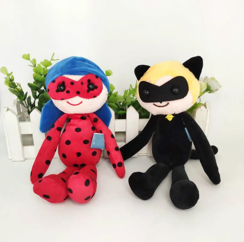 25 см Новая Божья коровка и кошка плагга Тикки Нуар плюшевая игрушка Adrien Marinette Леди