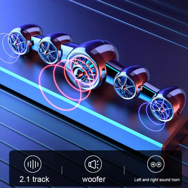 SADA Bluetooth AUX Саундбар динамик Настольный мультимедийный авиационный Тип звук с 3 динамиками s и стерео объемный звук