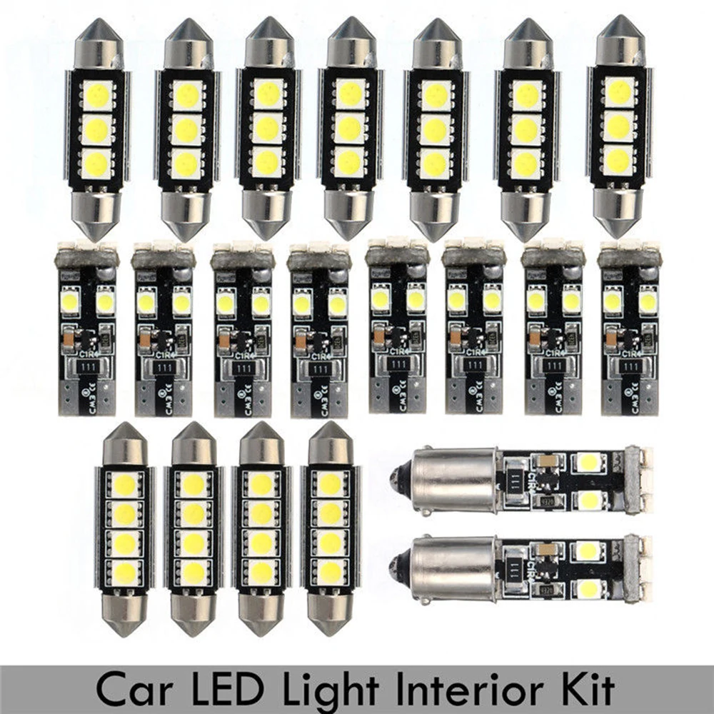 21 шт./компл. белый автомобиль светодиодный светильник Интерьер Карта Купол светильник лампы Комплект сигнальная лампа для BMW E46 седан M3 1999-2005