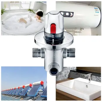 

Brass Thermostatic Mixer Valve Water Temperature Control Valve for Bath Shower 23GB