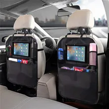 Huihom pu кожаный Органайзер на заднее сиденье автомобиля сумка для хранения большой карман заднее сиденье протектор автомобиля Средства для укладки