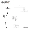 GAPPO black faucet shower bathroom Concealed Mounted Mixer hot and cold water mixer Brass faucet Bathtub rainfall shower system ► Photo 2/6