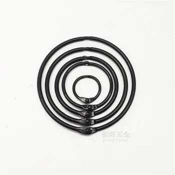 

5pcs Metal Golden Loose Leaf Book Binder Hinged Rings 30-38mm Keychain DIY Scrapbook Clip Metal Ring Office School Binder Hoops