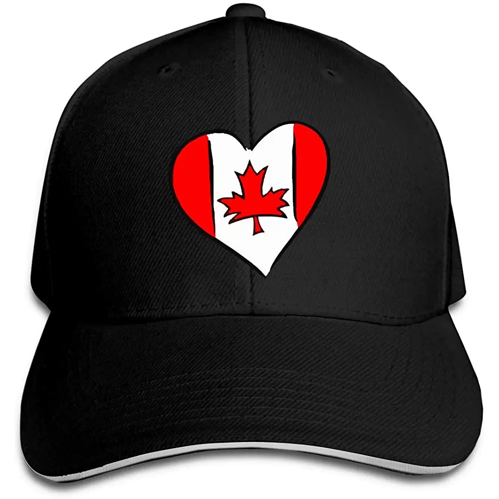 Мужская и Женская Бейсболка с надписью «Happy Канада Day Heart Truckers»