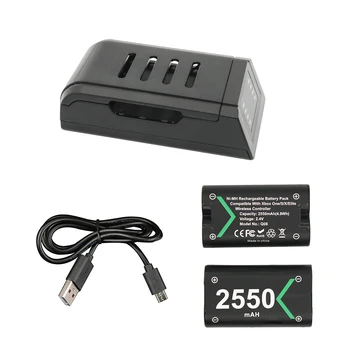 

2 x 2550mAh Batteries+1 USB Cable +1 Charging Dock For XBOX ONE Controller Charging Kit Rechargeable Backup Battery Pack