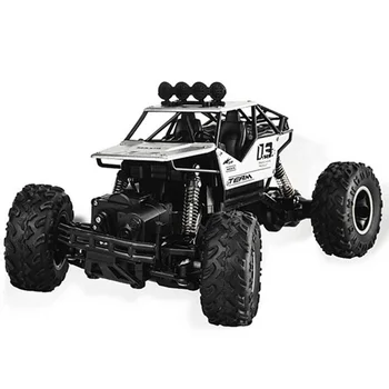

Rc Car 1/16 4Wd Rock Crawlers 4X4 Driving Car Double Motors Drive Bigfoot Car Remote Control Car Model Vehicle Toy Silver