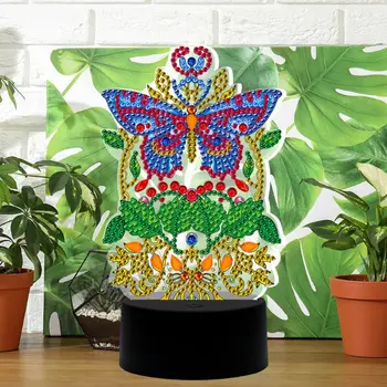 

owl DIY LED Diamond Painting Night Light Cartoon Religion Special Shape Diamond Embroidery Cross Stitch Home Decoration
