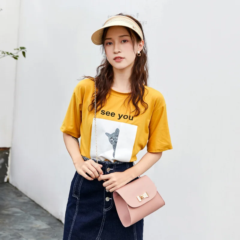 

Sheng chuang Beauty 2019 Autumn Shoulder Cross-body Hardware Bow Women's Chain Gift Change Mobile Phone Bag