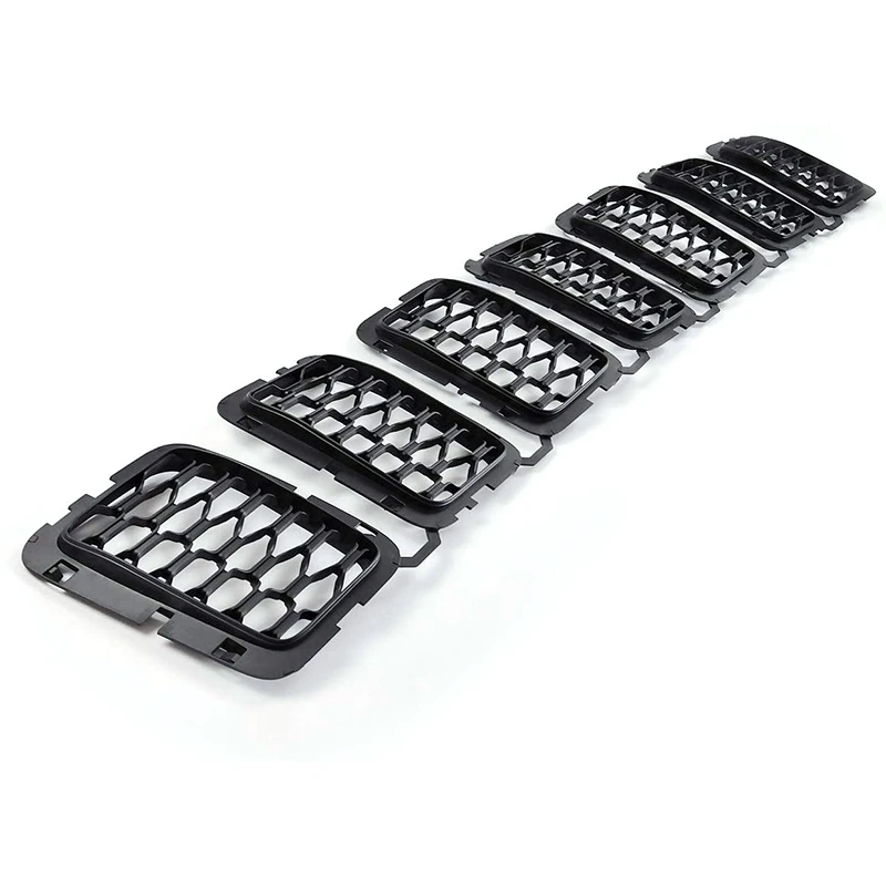 Honeycomb Matte Mesh Black Front Grill Inserts for Jeep Grand Cherokee 2017-2019 |