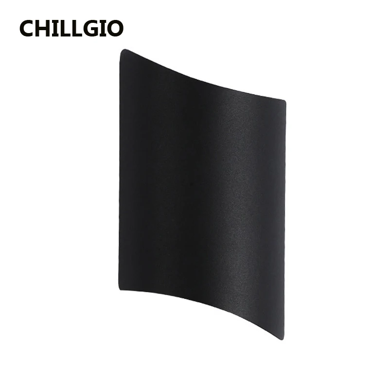 CHILLGIO PIR Motion Sensor Wall Lamp Outdoor Nordic Aluminum Irregular Lighting Yard Home Hotel Waterproof Up And Down Led Light