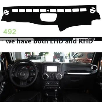 

For Jeep Wrangler (JK) 2006-2016 2008 2015 2014 Dashmats Car-styling Dashboard Cover Pad Carpet sunshade