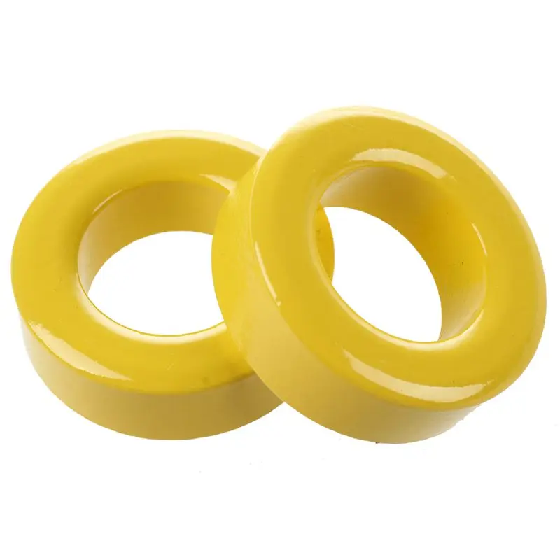 

Promotion! 2 Pcs 33mm x 19mm x 11mm Yellow White Iron Core Ferrite Rings Toroid