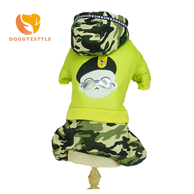 Casual Dog Jumpsuit Winter Warm Hoodies Pet Coat Puppy Cat Clothes Costumes Pets Apparel For Small Medium Dogs S-2XL DOGGYZSTYLE - Color: Red