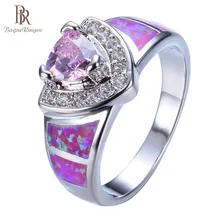 Ювелирные Изделия Bague Ringen S925, кольца для женщин, роскошные великолепные кольца с розовым опалом и цирконием для вечеринок, свадеб, подарок на день рождения, размер 6, 7,8, 9