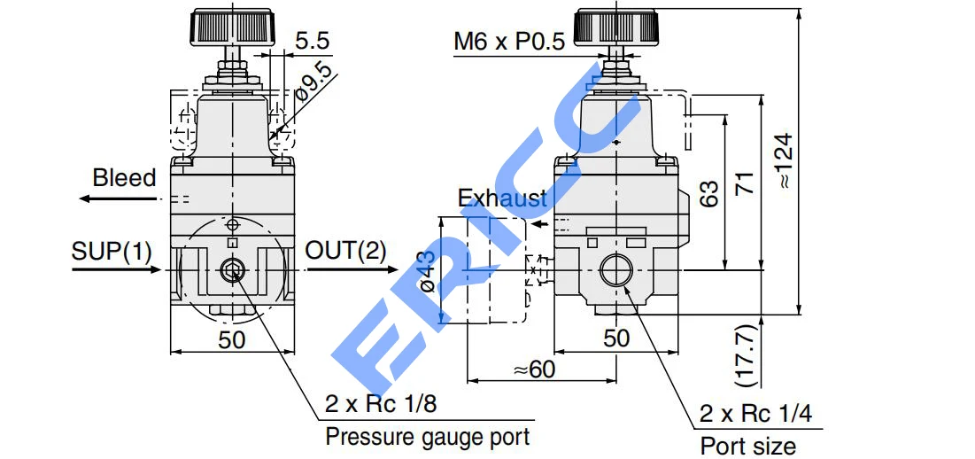 SMC TYPE Precise Reducing Valve Air Pressure Regulator Precision Regulator IR2000-02 IR2010-02 IR2020-02 IR2000/2010/-02BG