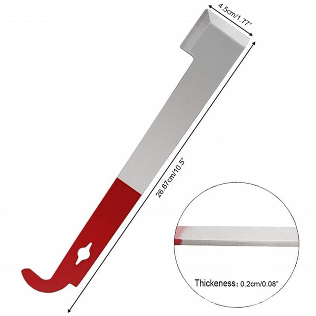 27 Cm -Es Rozsdamentes Méh Kaptár Szerszámkeret Emelő És Kaparó J Alak Horgos Méhész Szerszámkaparó Kés Méhészkészítés - Image 5