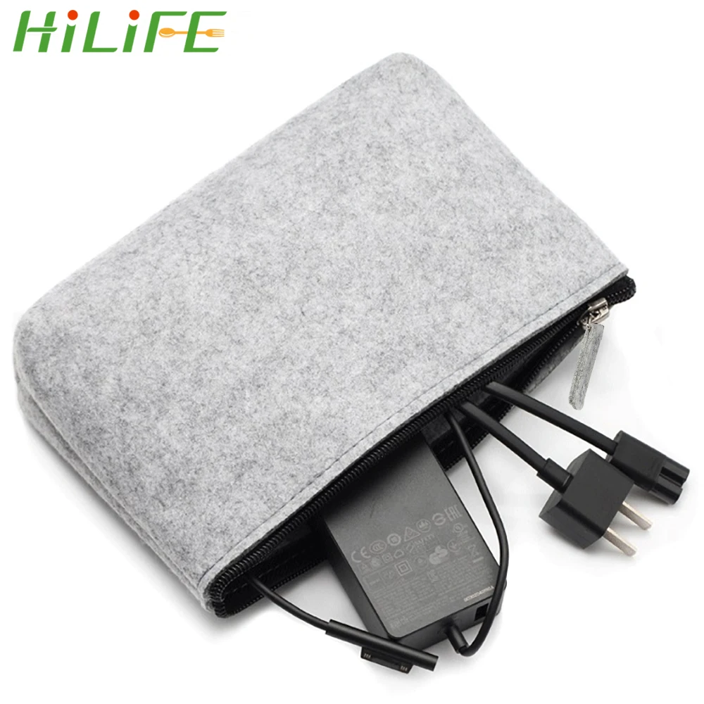HILIFE на молнии Портативная сумка для банка питания цифровая USB сумка для проводов дорожный органайзер для устройств сумка для хранения вещей фетр, сумка