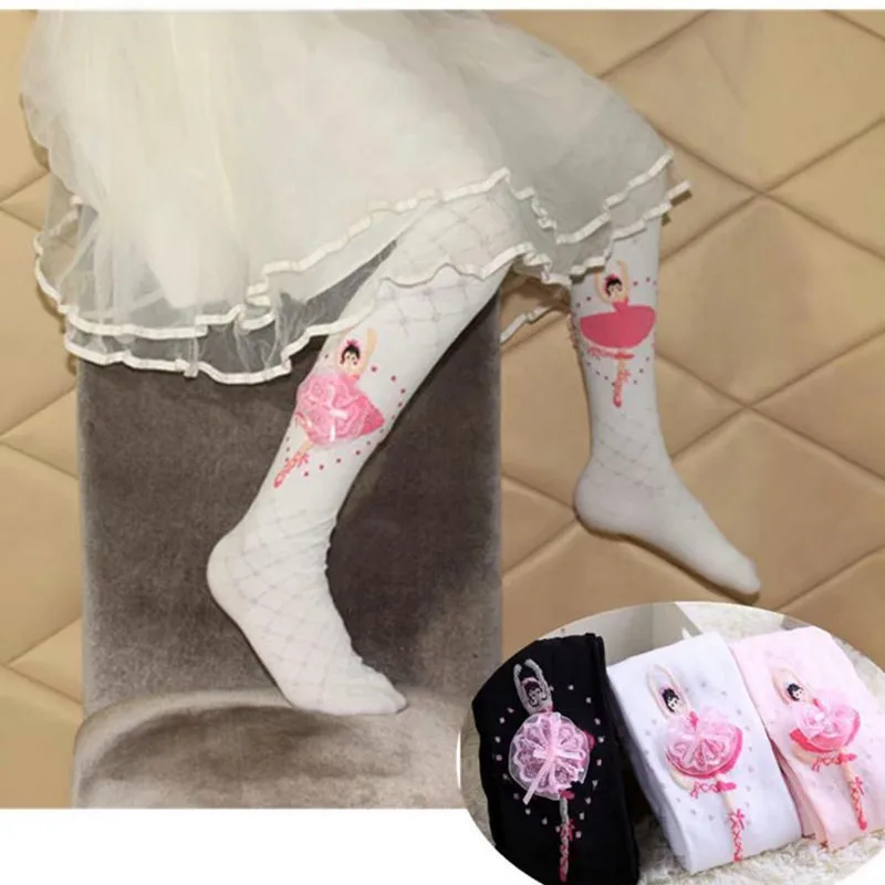 5 шт./лот милые балерины для девочек хлопковые детские облегающие колготки