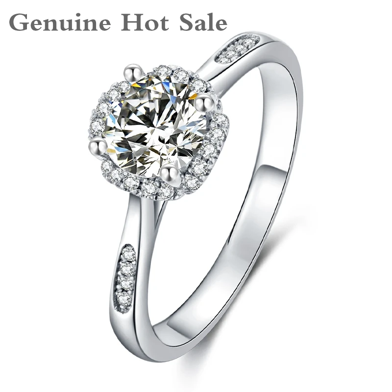 1.0ct 6 5 мм D VVS1 круглое превосходное бриллиантовое испытание Пройденное Moissanite 925