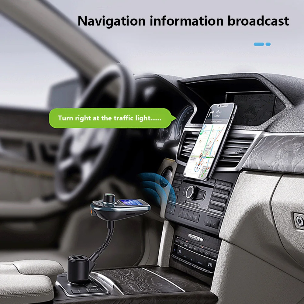 Fm-передатчик, автомобильный беспроводной MP3-плеер QC3.0, зарядное устройство, автомобильный комплект, громкая связь, Bluetooth, mp3 плеер, USB lcd модулятор