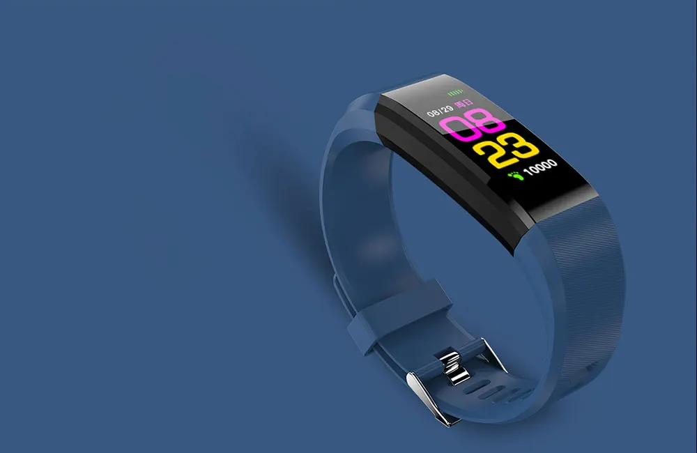 Smart Bracelet Watch 115 Plus Smart Wristband Fitness Tracker Waterproof Blood Pressure Heart Rate Monitor Smart Watch Women