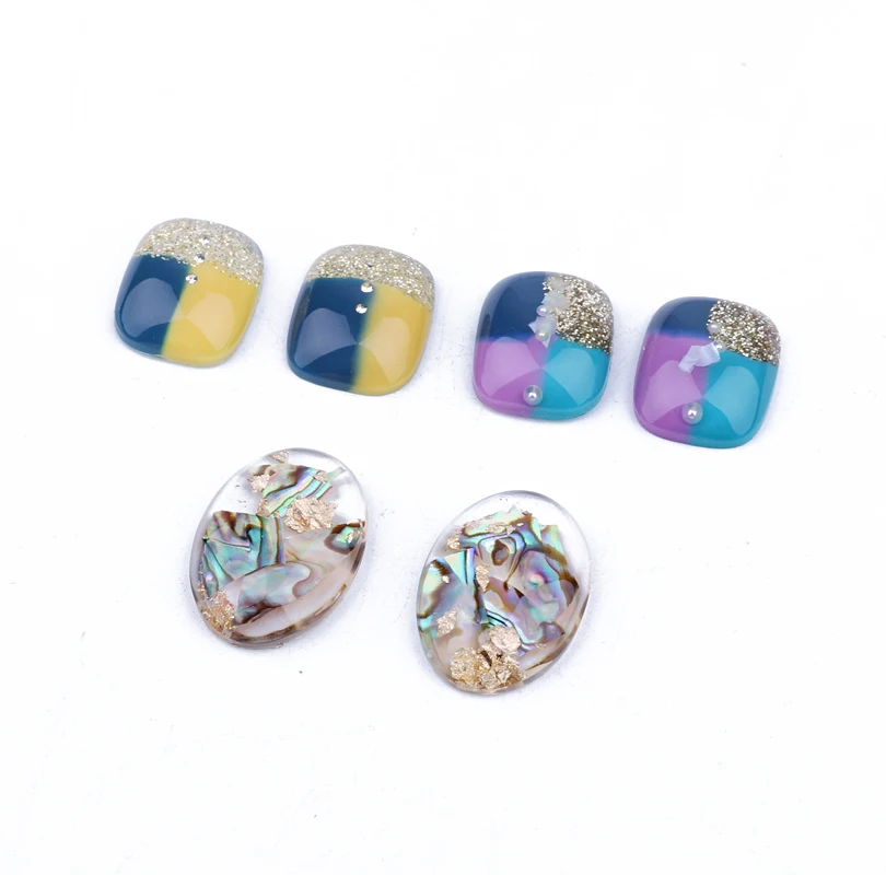 4pcs Geometric Swastika Grid Resin Cabochon Bead Clear Lucite Earring Findings Bracelet Ring Settings Pendant Base Beads Make
