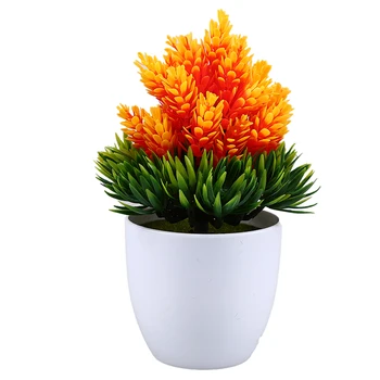 

Fake Plant with Pot Artificial Green Plant Bonsai Simulation Plastic Small Tree Plant Potted Ornament for Home Garden Decoration