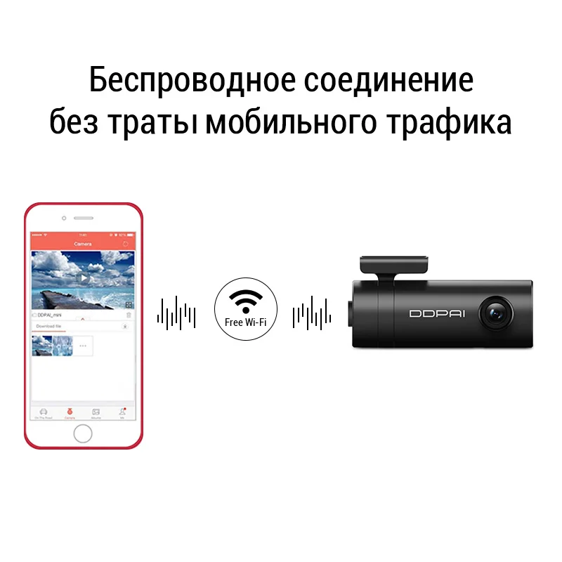 Автомобильная камера DDPai Mini 1080P HD ночное видение видеорегистратор мини