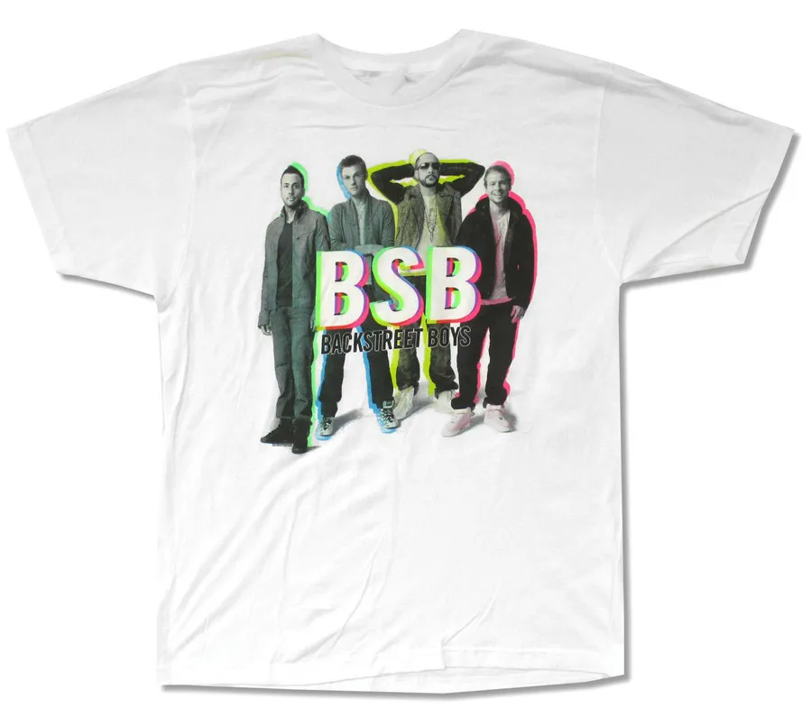 Backstreet Boys Color Shadow Portrait White T Shirt New Adult Bsb Cool Tee | Мужская одежда