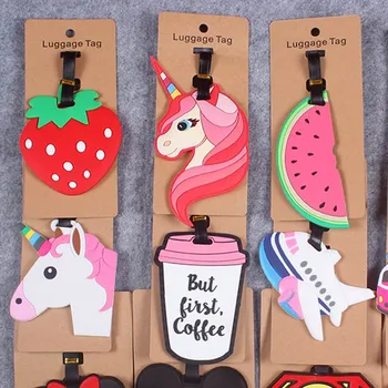 

Travel Accessories Creative Luggage Tag Animal Cartoon Silica Gel Suitcase ID Addres Holder Baggage Boarding Tags Portable Label