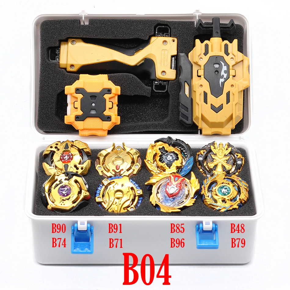 B04 Beyblade Burst игрушка B150 B149 B148 металлический Funsion Bayblade набор коробка для хранения с ручкой пусковая пластиковая коробка игрушки для детей подарок - Цвет: B04