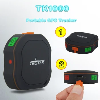

TK1000 Waterproof Car GSM GPRS GPS Tracker For Vehicle Real-time Tracking With History-trace Checking Geo-fence Movement Alert