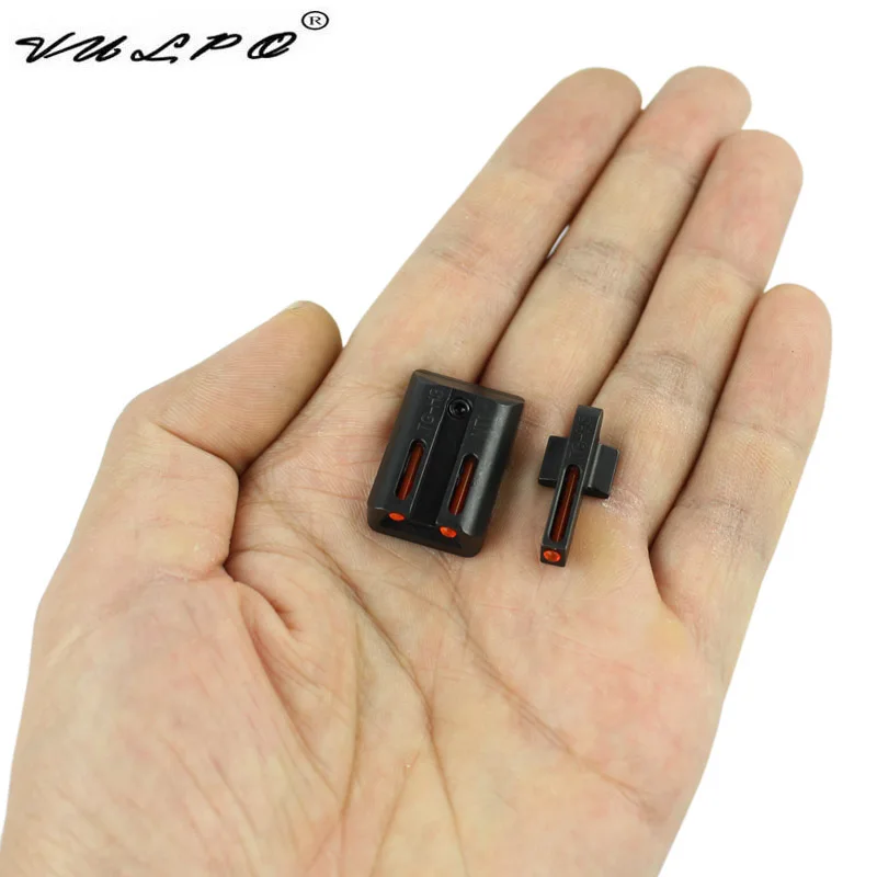 Traseira para 1911 Vulpo Colt Vermelho Verde Fibra Óptica Frente & Vista Corte. 270 .450 Pistola 1911 12 Lunetas Riflescopes