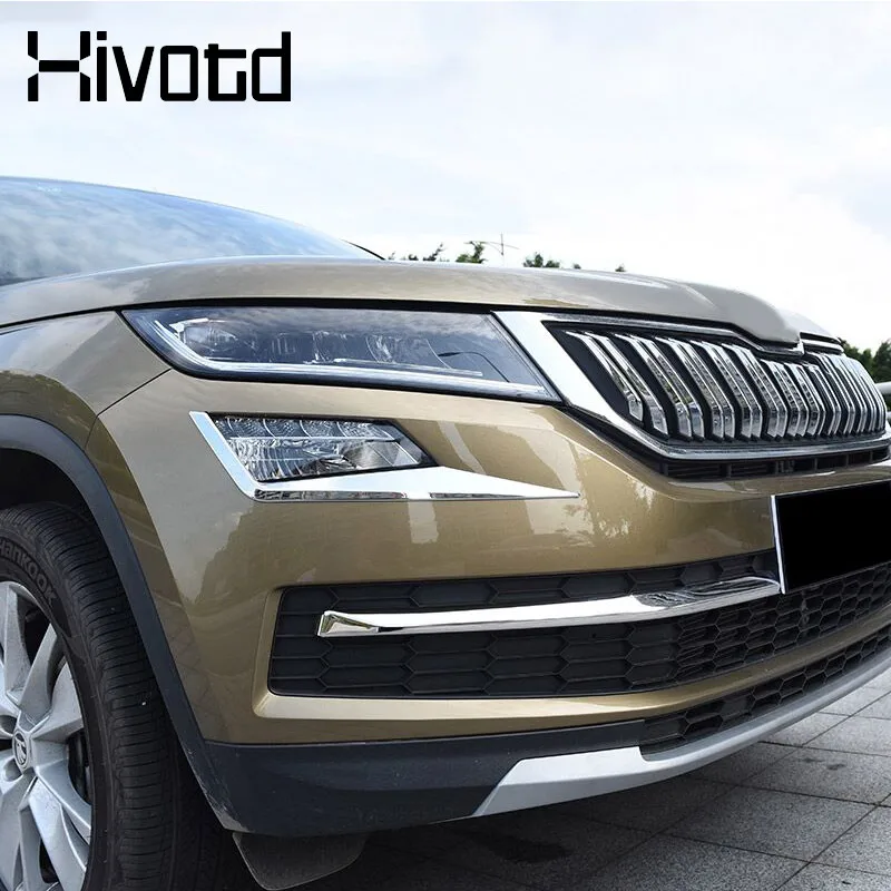 Hivotd для Skoda Kodiaq шкода кодиак автомобильный Стайлинг Хромированная передняя лампа