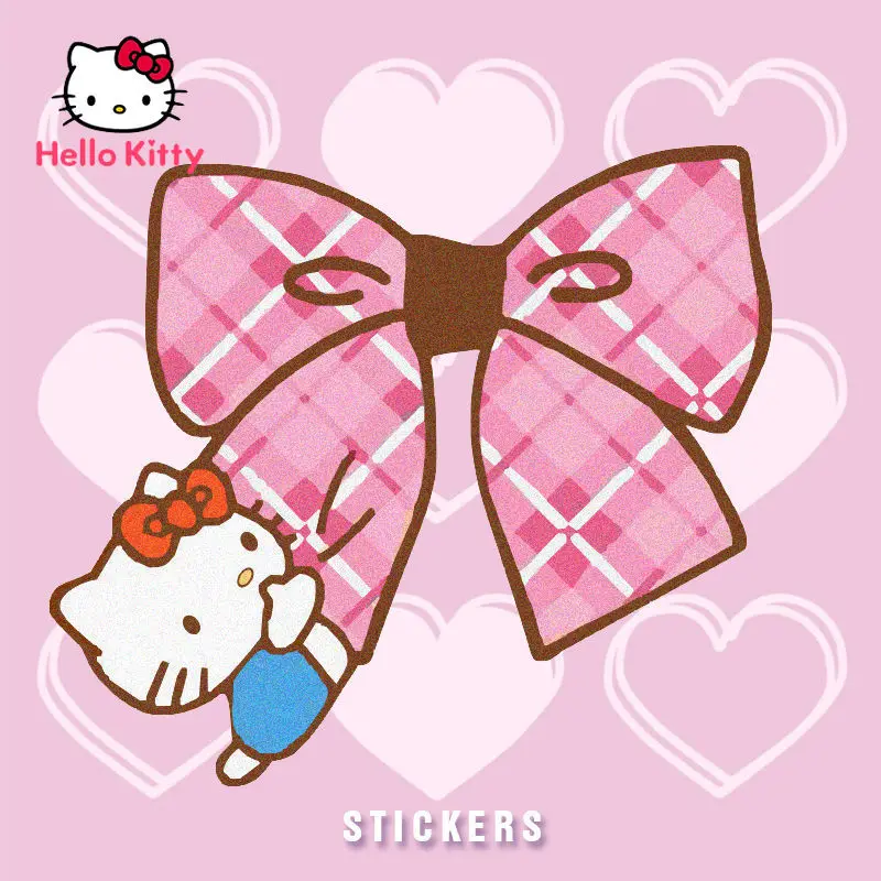Стикер Hello Kitty для мотоцикла и автомобиля милые Мультяшные аппликации HelloKitty
