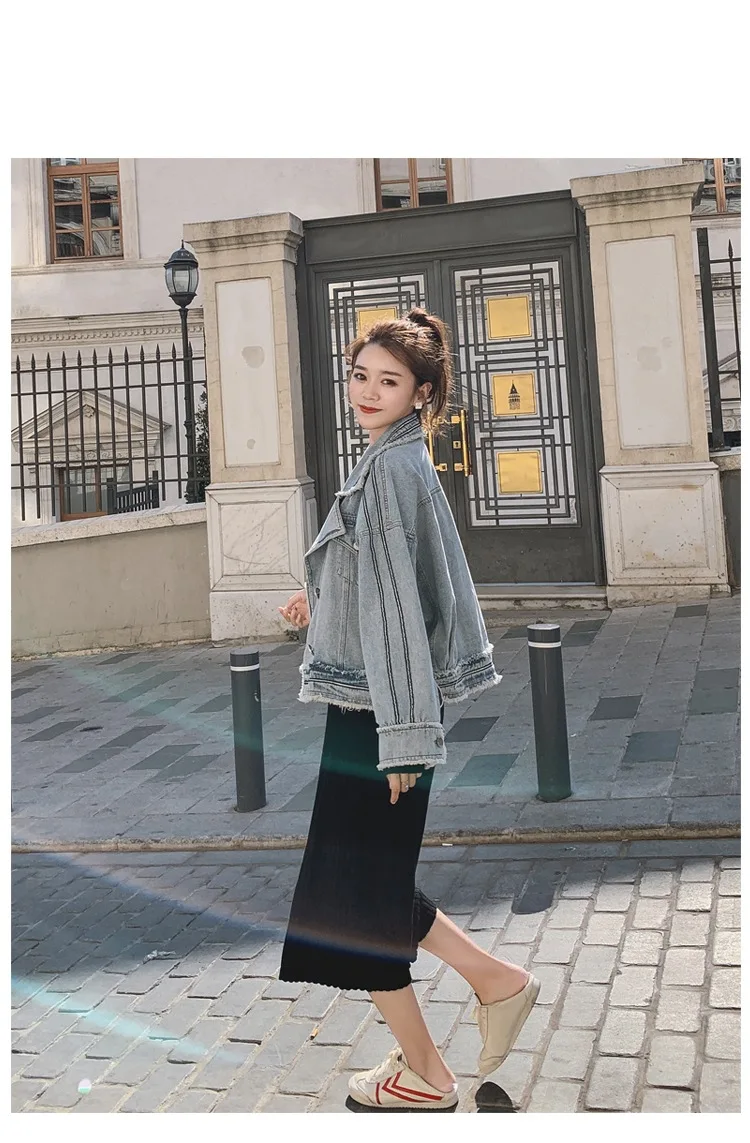 Винтажный обрезанный куртка из денима джинсы женские модные новые осенние chaqueta mujer свободные veste femme женская кофта с капюшоном