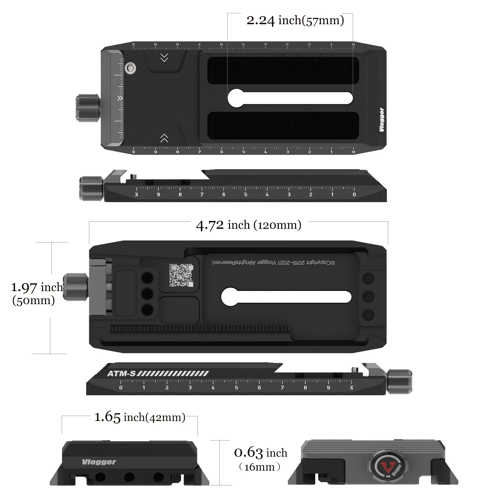 Placa da Liberação Furos da Linha Compatível com o Guindaste de Zhiyun de Dji Rápida de Andycine com 1 38mm tipo Arca Polegadas Ronin Rs2 Rsc2 - 4 s - Image 3