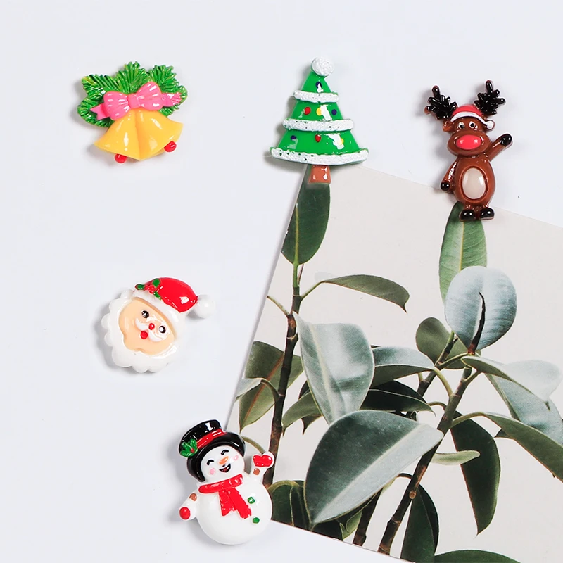 

5 pcs/lot Christmas Fridge Magnet New Year Fridge Stickers Home Decoration Accessries Santa Claus Message Stickers