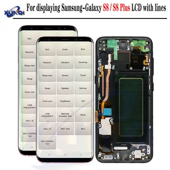 

For Samsung S8 LCD Display Touch G950 G955 LCD Display For Samsung S8 Plus LCD band line display mobile phone defective screen