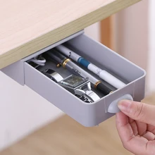 Parede-montado escondido mesa sob pasta gaveta de mesa organizador caneta caixa de armazenamento de artigos de papelaria caixa de gaveta de mesa cozinha cocina