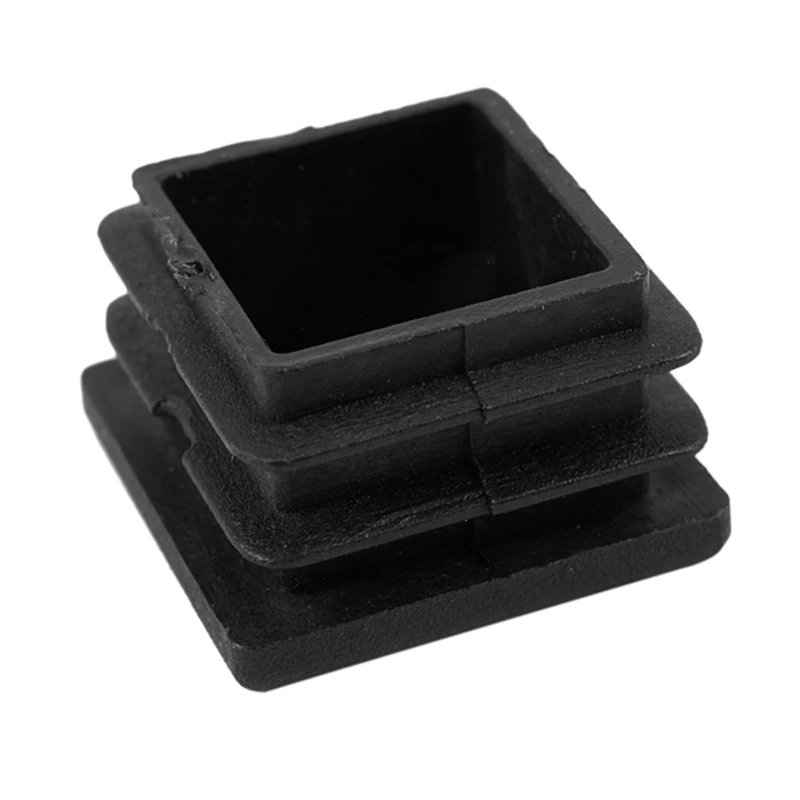 

20mm x 20mm Hard Plastic Pipe Flat End Inserted Tube Table LEG End Plug 10 pieces Black